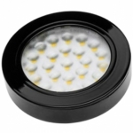 Светильник светодиодный встраиваемый/накладной GTV VASCO LD-VA24NE-20, 12V DC, 1,7W, 24 SMD3528, IP20, 150lm, 4000K, 200см провод с miniAMP (2 болта, лента 3M), чёрынй