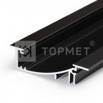 Алюминиевый профиль Topmet 23050021 FLAT8 H/UX 2000мм встраиваемый, черный