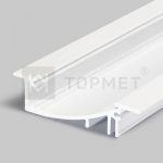 Алюминиевый профиль Topmet 23040001 FLAT8 H/UX 1000мм встраиваемый, белый