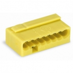 Клеммная колодка 8-проводная WAGO 243-508 MICRO PUSH WIRE для распределительных коробок одножильных проводников, жёлтый
