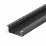Алюминиевый профиль встраиваемый Topmet V3210021 VARIO30-06 1000мм, черный анодированный алюминий