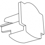   Concord 2046538 LYTESPAN 1 END CAP SILVER, 