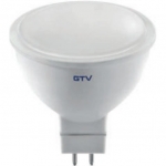 Лампа светодиодная GTV LD-SM8016-40-E MR16, 8W, 560лм, AC175-250V, 50/60 Hz, PF>0,5, RA>80, 120°, 4000K, 70mA